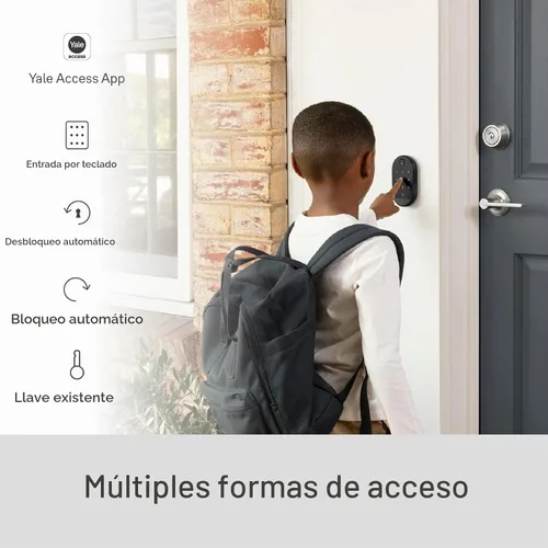 Vista 4 de Cerradura inteligente Wi-Fi Yale August con teclado, negra
