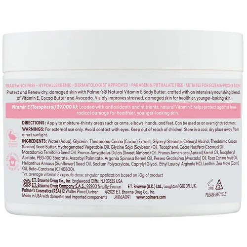 Vista 2 de Palmer's Mantequilla corporal natural de vitamina E, 7.25 onzas
