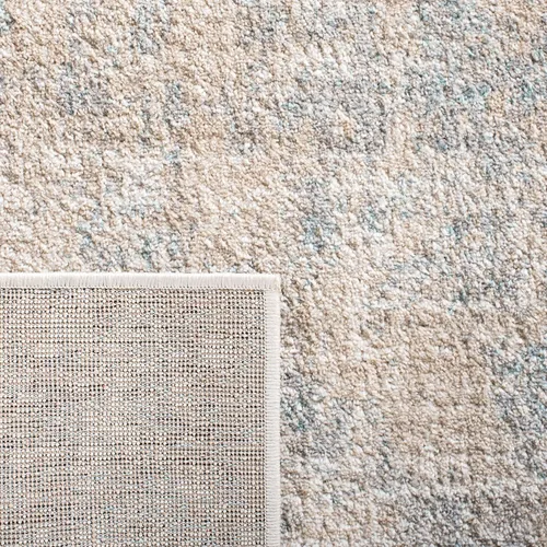 Vista 7 de SAFAVIEH Adirondack Collection - Alfombra de pasillo de 2 pies 1 pulgada x 8 pies, beige y pizarra, diseño abstracto moderno, no desprende pelusa