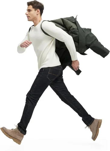 Vista 6 de Abrigos de invierno para hombre, chaquetas de invierno impermeables para hombre, chaqueta acolchada cálida con capucha cortavientos