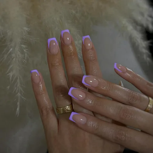 Vista 22 de 30 Uñas Postizas de Punta Francesa Negra a Presión, Uñas de Almendra Cortas para Presionar, Uñas Postizas Cortas en Forma de Almendra, Uñas