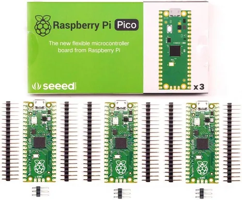 Vista 4 de Raspberry Pi Pico Flexible Microcontrolador Board basado en el procesador Raspberry Pi RP2040 de doble núcleo ARM Cortex M0+, 3 piezas