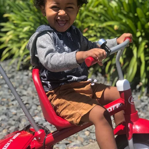 Vista 10 de Radio Flyer Deluxe Steer & Stroll Trike, Sencillo, rojo, Rojo