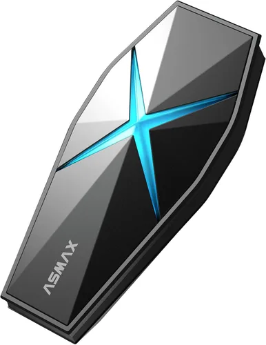 Vista 11 de ASMAX F1s - Auriculares Bluetooth para motocicleta con control de voz inteligente, sistemas de comunicación de casco de malla para 10 conductores