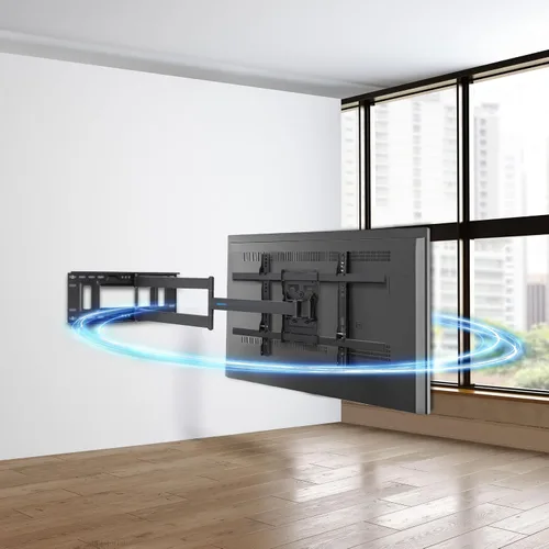Vista 9 de Mount-It! Soporte de TV de brazo largo, soporte de pared largo de movimiento completo con extensión de 38.5 pulgadas, soporte de pared para TV se