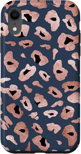 Vista 25 de Rose Leopard Print Blue Cheetah Jaguar Pattern Case for iPhone 17