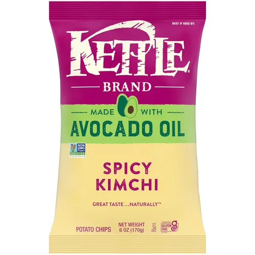 Vista 12 de Kettle Brand Fabricado con chips de vinagre de sidra de manzana y aceite de aguacate, bolsa de 6 onzas