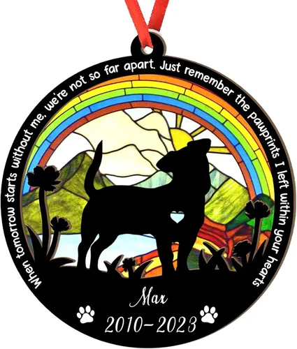 Vista 95 de Adorno personalizado para atrapasoles de sabueso afgano, adorno de Navidad de sabueso afgano, regalo para perro amante, sabueso afgano conmemorativo