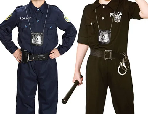 Vista 3 de Joy Join Accesorios de vestir de policía para niños, placa especial de policía con cadena