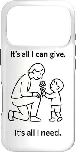 Vista 30 de Child Giving Flower to Parent Minimal Symbolic Love Design Case for iPhone 16