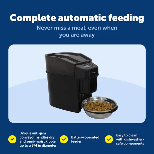 Vista 6 de Alimentador automático para mascotas PetSafe, talla única Se ajusta a todos Schedules up to 12 Meals/Day, Portions 1/8 to 4 Cups, Slow Release for
