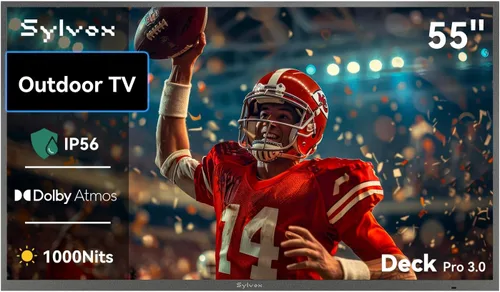 Vista 14 de SYLVOX Outdoor TV, 65" Smart Waterproof Outdoor TVs, 1000 Nits Ultra Bright