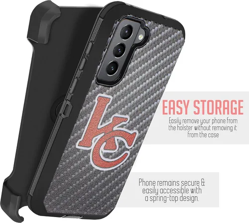 Vista 3 de Jackpot inalámbrico diseñado para Samsung Galaxy S21 FE, funda protectora de cuerpo completo, resistente con protector de pantalla incorporado, KC.