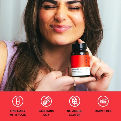 Vista 5 de me today Complejo Astaxantina+suplemento de 8 mg - Potentes cápsulas blandas de apoyo antioxidante - Complejo natural de salud de la piel