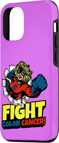 Vista 2 de iPhone 14 - Camisas de concienciación sobre el cáncer de colon para mujeres y niñas
