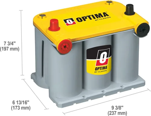 Vista 13 de Batería de doble utilidad Optima 8042-218 D75/25 con tapa amarilla