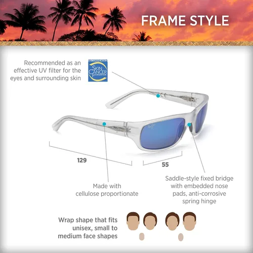 Vista 6 de Maui Jim Gafas de sol polarizadas Stingray para hombre y mujer
