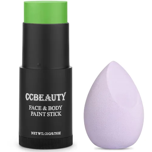 Vista 17 de CCbeauty Pintura facial negra para ojos, kit de pintura facial, maquillaje SFX no tóxico para esqueleto fantasma, disfraz de Halloween, pintura
