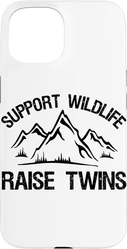 Vista 6 de Support Wildlife Raise Twins Funny Twin Mom Dad Gift Case for iPhone 17