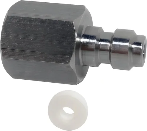 Vista 7 de 2 adaptadores de enchufe de desconexión rápida de 0.315 in, rosca hembra BSPP de acero inoxidable de 1/8 pulgadas, accesorios de carga PCP Paintball