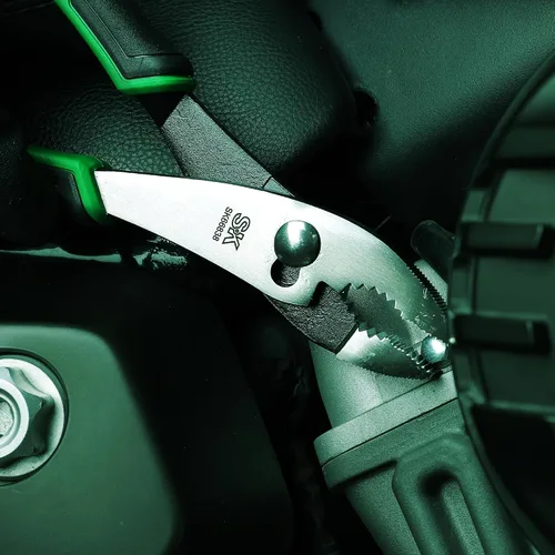 Vista 8 de SK - Alicates para juntas deslizantes de 8 pulgadas, 2 posiciones con dientes en ángulo, acero CR-V Universal 3-Zone Jaw Design, Reaming Head