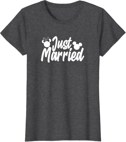 Vista 3 de Disney Mickey & Friends Mickey & Minnie Just Married Lyrics Camiseta Negro