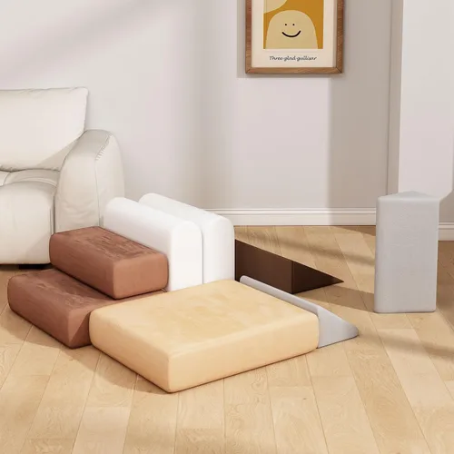 Vista 8 de Bloques de espuma de escalada para niños, juego modular de 7 piezas para niños pequeños, bloques de espuma de juego suave, juguetes de escalada