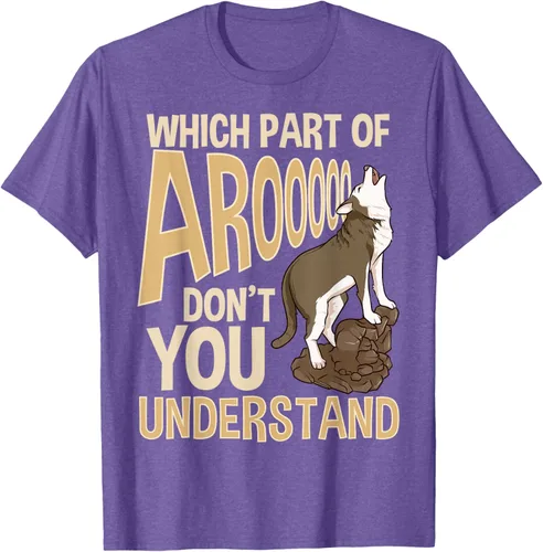 Vista 9 de What Part Of Aroooo Don't You Understand Husky - Camiseta para perro, Negro, S