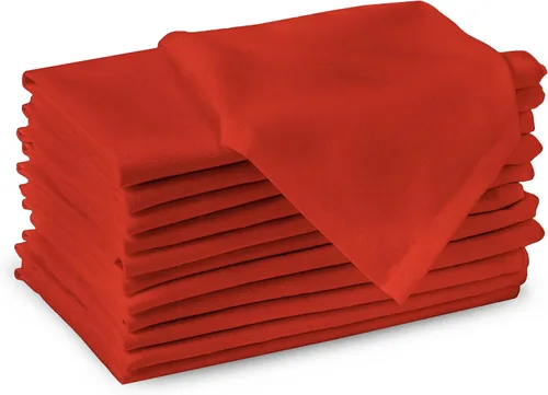 Vista 63 de Encasa XO Juego de 12 servilletas de tela de cóctel Servilletas de mesa de algodón puro Tamaño (9 x 9 pulgadas) B gris sólido Lavable a