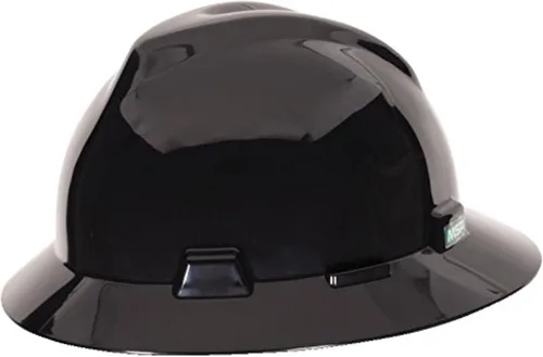 Vista 15 de MSA V-Gard Casco de Ala Completa con Suspensión - Carcasa de Polietileno, Protección Superior contra Impactos y Correas de Corona Autoajustables