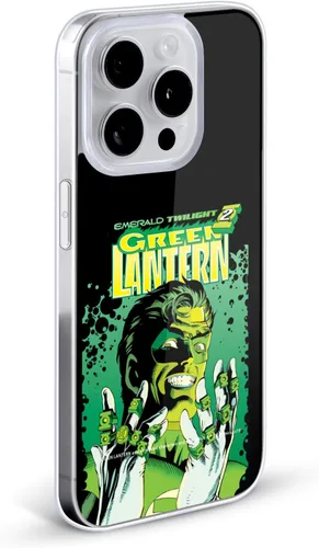 Vista 2 de Head Case Designs Funda de gel suave con licencia oficial de Green Lantern DC Comics Emerald Twilight Comic Book Cover compatible con Apple iPhone 16