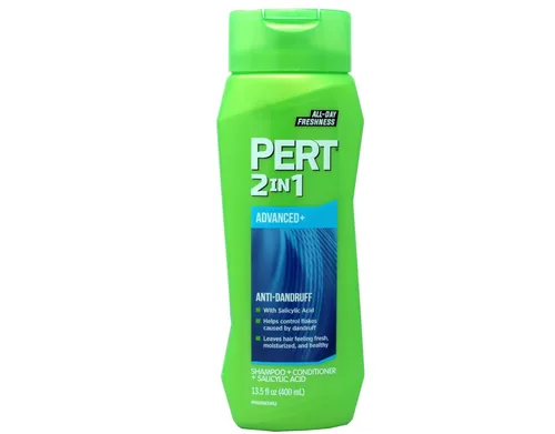 Vista 2 de Pert Plus Champú y acondicionador 2 en 1 anticaspa para cabello sin escamas de 13.5 fl (paquete de 3)