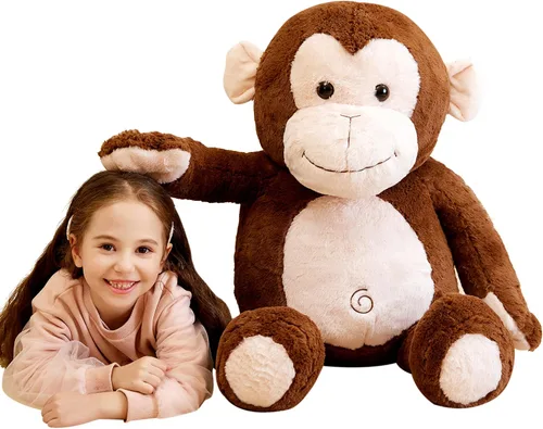 Vista 8 de IKASA Juguete de peluche de conejo gigante de 37.5 pulgadas, juguetes grandes y suaves para niños, niñas, niños y novias