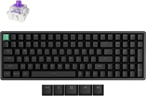 Vista 10 de Keychron K4 HE - Teclado mecánico inalámbrico compacto 96% con efecto Hall con teclado numérico, interruptor magnético, activación rápida, RGB