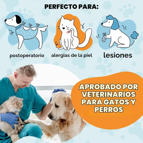 Vista 4 de BENCMATE - Cuello inflable y suave para perros, alternativa al collar isabelino, para gatos y perros pequeños, medianos y grandes, dona para Azul