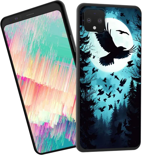 Vista 521 de Funda delgada para Google Pixel 4 XL, funda delgada de silicona de TPU suave a prueba de golpes para Google Pixel 4 XL, astronauta Galaxy