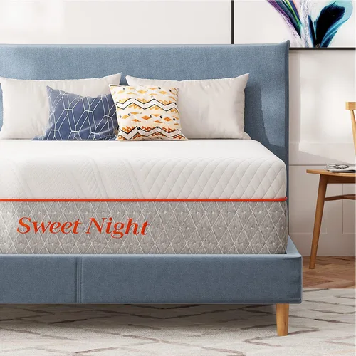 Vista 8 de Sweetnight Colchón tamaño Queen, colchón de espuma viscoelástica de 10 pulgadas, colchón de cama abatible de doble cara en una caja, espuma