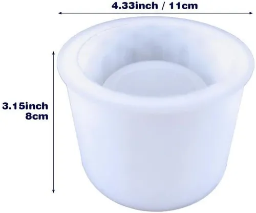 Vista 4 de Molde de silicona para macetas de concreto, molde de silicona para suculentas, molde de fundición de resina para macetas suculentas de bricolaje
