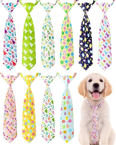Vista 69 de PET SHOW Paquete de 10 corbatas para perros de feliz cumpleaños, XS