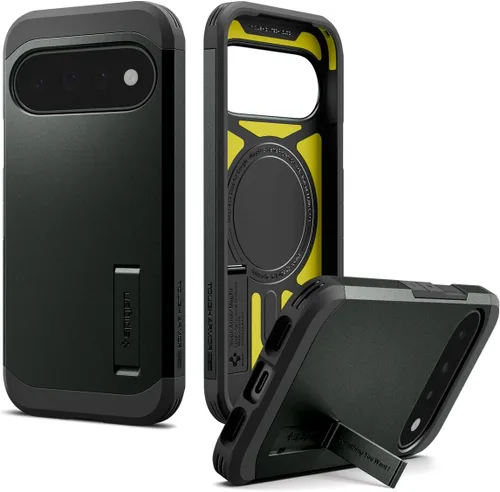 Vista 21 de Spigen Tough Armor MagFit for Pixel 10 Pro XL Case, Abyss Green Abyss Verde