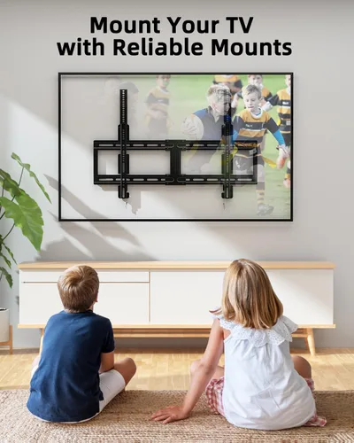 Vista 7 de HOME VISION Soporte de pared fijo ultradelgado para TV para pantallas planas/curvas de 42-100 pulgadas, VESA máx. 31.496x23.622 in, capacidad de 200