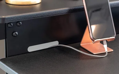 Vista 7 de DESK STORE - Escritorio para computadora ajustable para estar sentado o parado