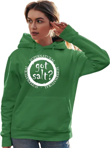 Vista 21 de Go All Out Got Salt? Supernatural - Sudadera con capucha para hombre y mujer Negro