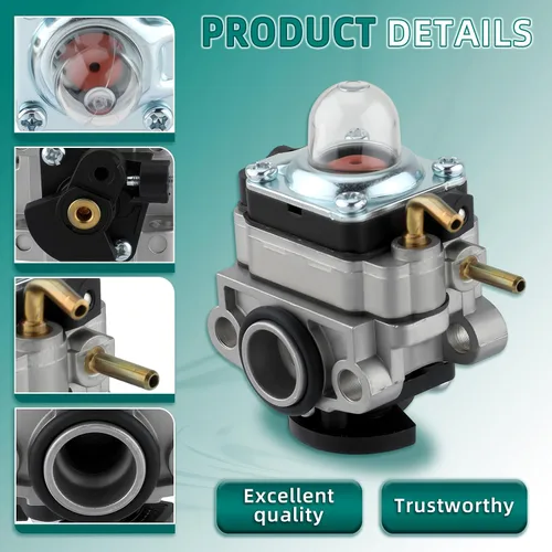 Vista 3 de AUTOKAY Carburador 753-06258A para MTD 75306258A Ryobi RY252CS RY253SS RY251PH RY254BC 2 ciclos 25ccTrimmer Craftsman Cultivator 316299372 316773800