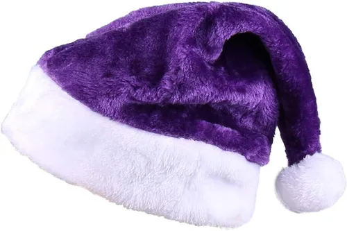 Vista 12 de Sombrero de Papá Noel de felpa multicolor para decoración de pelo de Navidad, unisex, sombrero de tela de terciopelo, disfraz de festival, cosplay