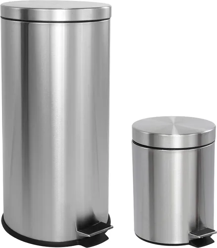 Vista 10 de happimess HPM1000B Oscar - Bote de basura de 8 galones con mini bote de basura gratis, moderno, a prueba de huellas dactilares para el hogar