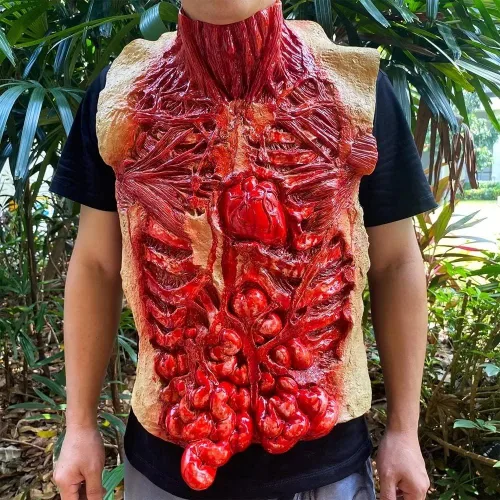 Vista 5 de Bulex Scary Halloween Costumes Bloody Zombie Decoration Creepy Horror Cosplay Prop