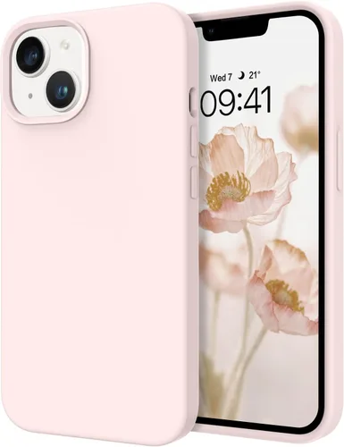 Vista 14 de Telaso Funda compatible con iPhone 14, silicona líquida de goma de gel suave para iPhone 14, funda delgada para teléfono con forro de microfibra