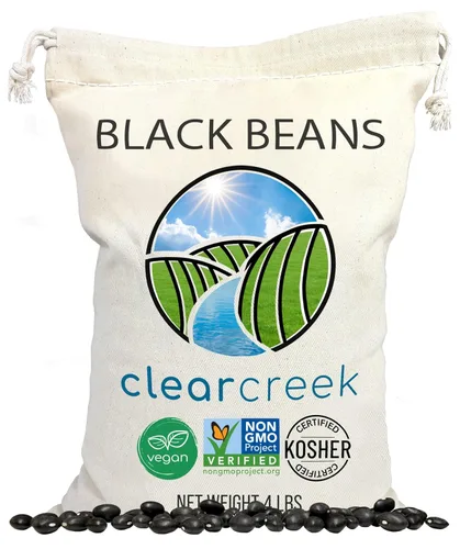 Vista 17 de CLEAR CREEK Frijoles Negros Cultivados en el Estado de Washington 1 libra Proyecto Verificado Sin OGM Vegano Kosher Sin Irradiar