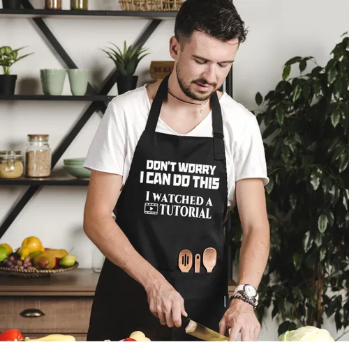 Vista 6 de Delantales para hombres, delantales divertidos para hombres, delantales de chef, delantales divertidos de cocinero, delantales divertidos